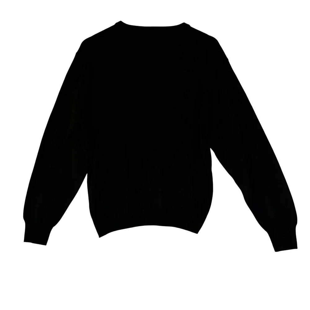 Jos A Bank Mens‎ Size Large Black Merino Wool V Neck Sweater Classic Office